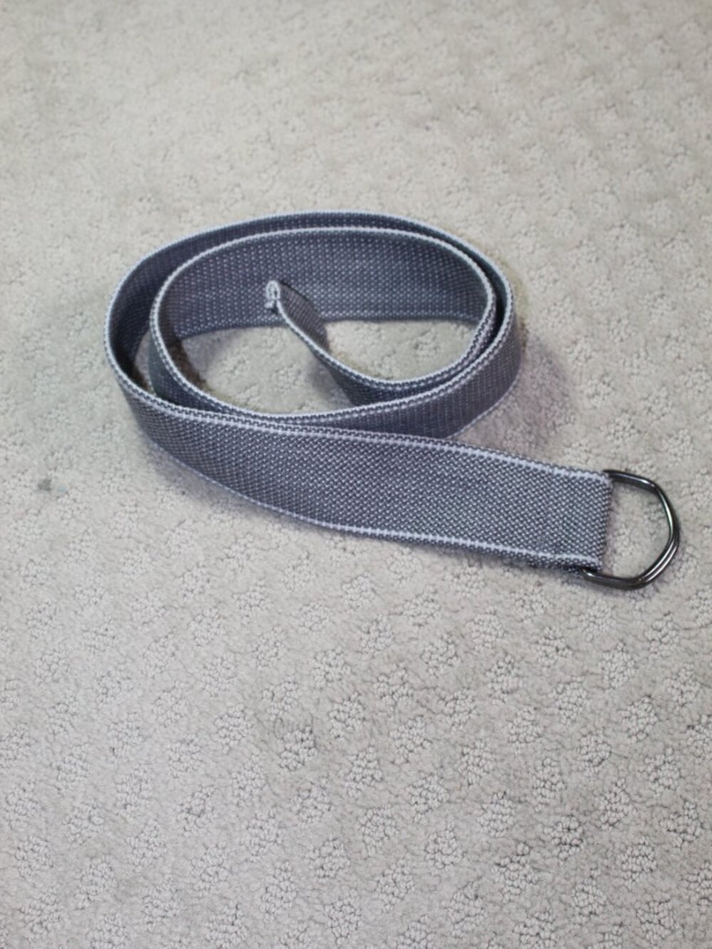 Grey Canvas Size S - XL Adjustable Casual D-Ring Belt